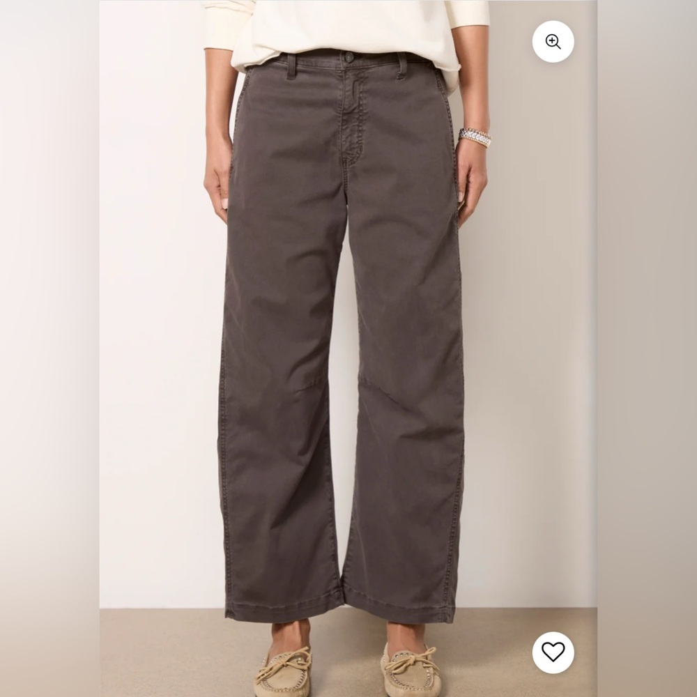 AG “Fiona” High-Rise Barrel Pants – Italian Fabric – Gray Size 25 - Picture 3 of 9